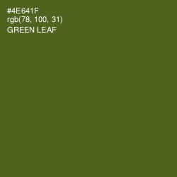 #4E641F - Green Leaf Color Image